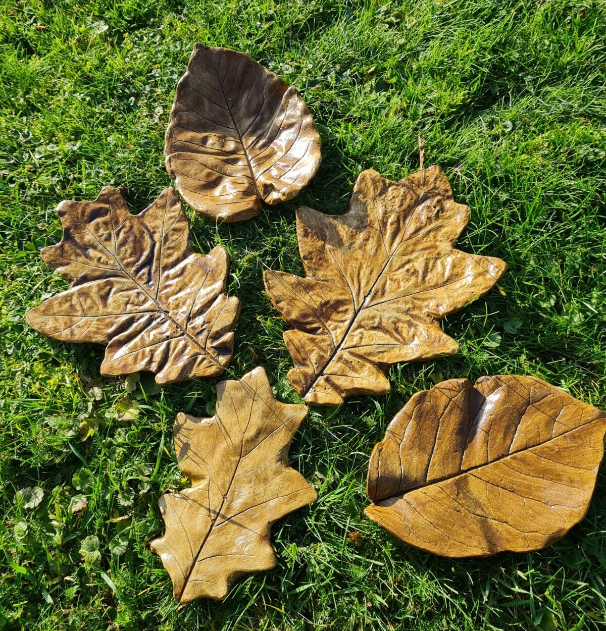 Blätterschale aus Beton, Dekorative Schale im Blattdesign Blätterschale aus Beton - von Deine-kreativgarage